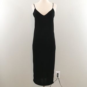 NWT Zara Long Black Slip Dress